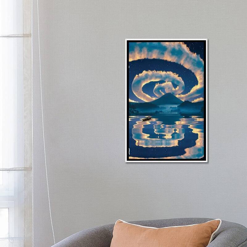 iCanvas "Magic Spiral Clouds Water Reflection" by GEN Z Framed Bed Bath & Beyond 37143555